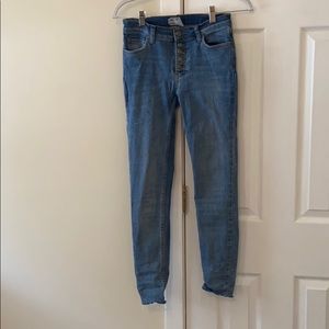 Free People Button Up Jeans